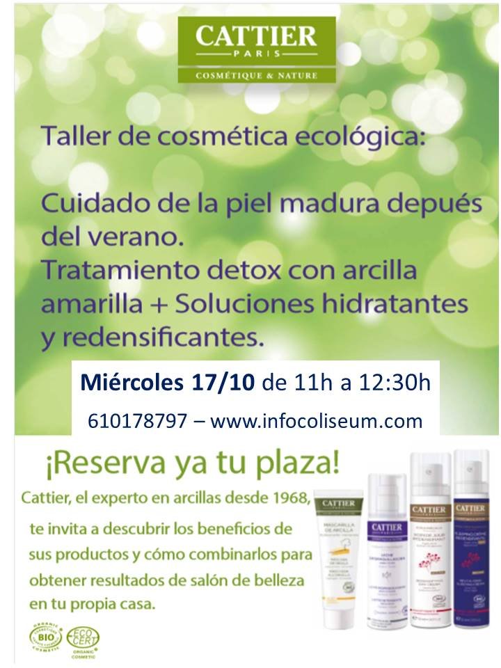 Taller de cosmética ecológica Cattier: cuidado de la piel madura después del verano