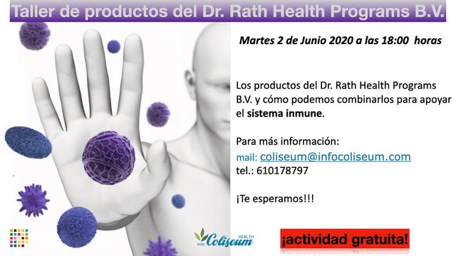 ONLINE: Taller productos Dr. Rath HEALTH PROGRAMS B.V.
