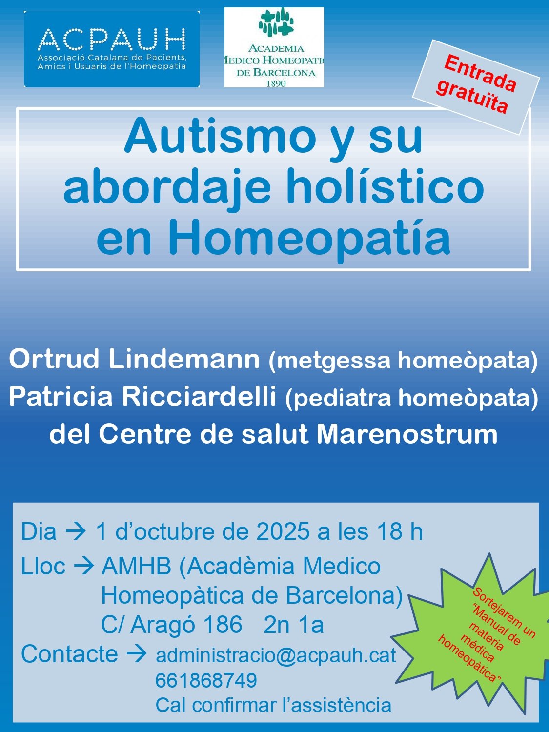 Presentación de ACPAUH: Autismo y su abordaje holístico en Homeopatía